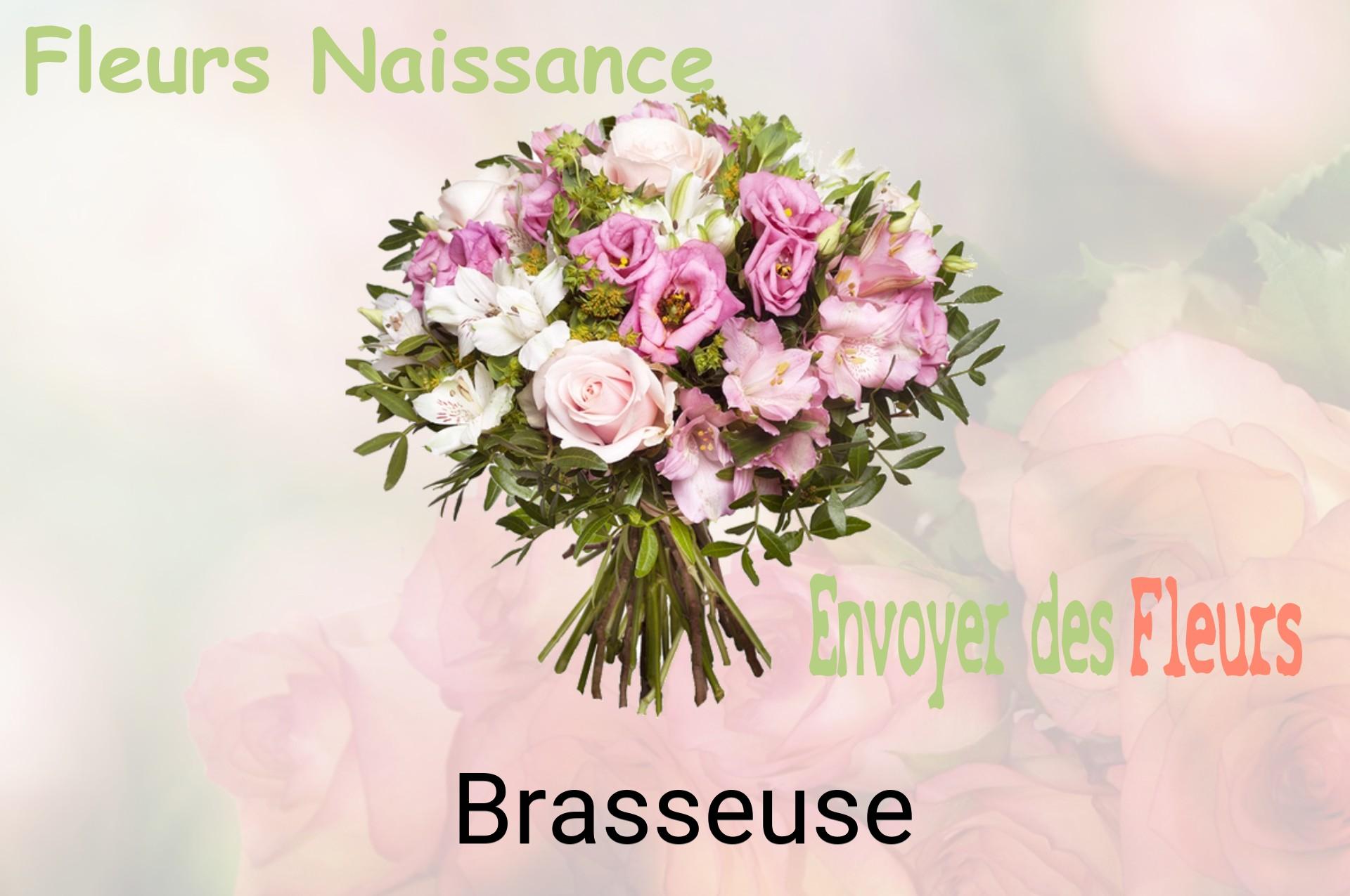 Bouquet de fleurs de naissance livré à Brasseuse